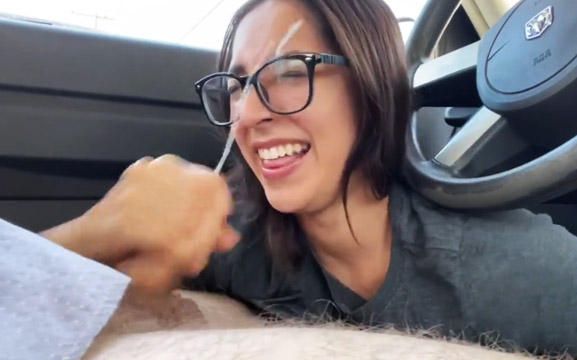 Madison Wilde gets facial in the car